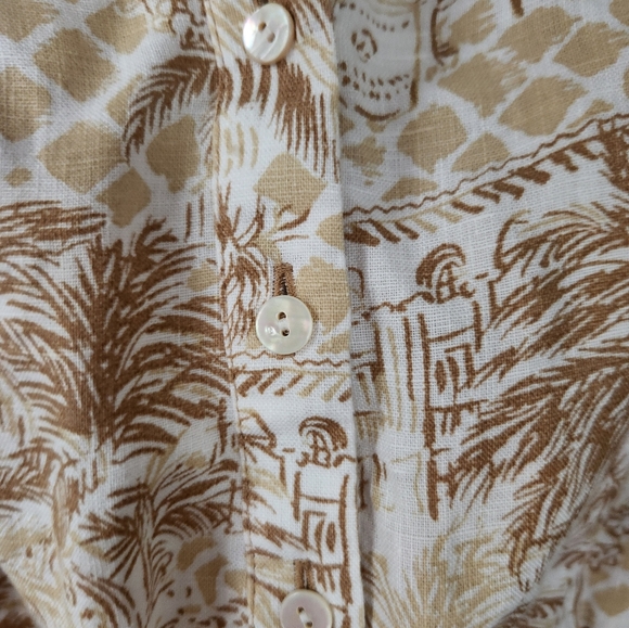 Lilly Pulitzer Abralynn Linen Shirtdress SAND BAR PALM BEACH PARADISE - Picture 9 of 10